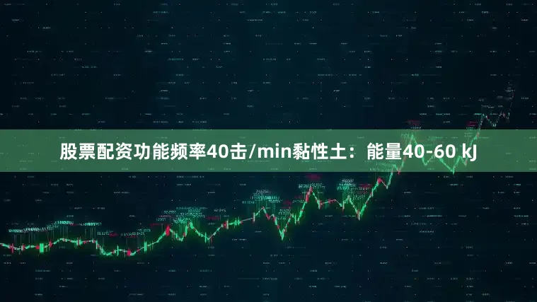 股票配资功能频率40击/min黏性土：能量40-60 kJ